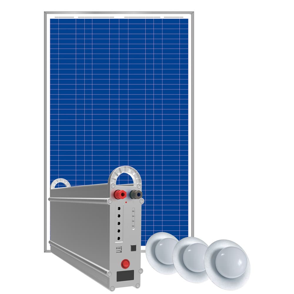 100w solar home system with 3pcs 5w led